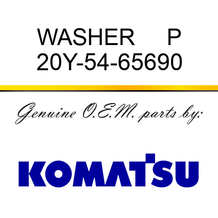 WASHER     P 20Y-54-65690