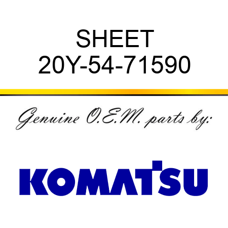 SHEET 20Y-54-71590