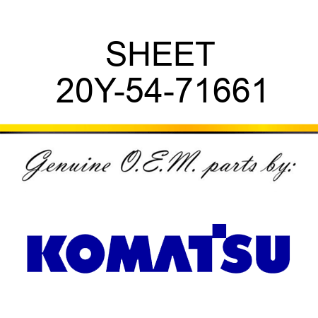 SHEET 20Y-54-71661