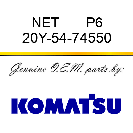 NET       P6 20Y-54-74550