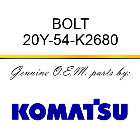 BOLT 20Y-54-K2680