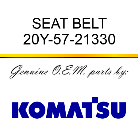 SEAT BELT 20Y-57-21330