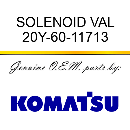 SOLENOID VAL 20Y-60-11713