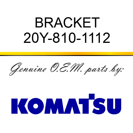 BRACKET 20Y-810-1112