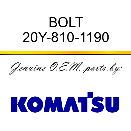 BOLT 20Y-810-1190
