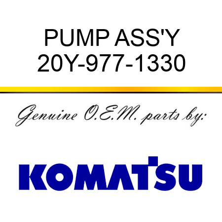 PUMP ASS'Y 20Y-977-1330
