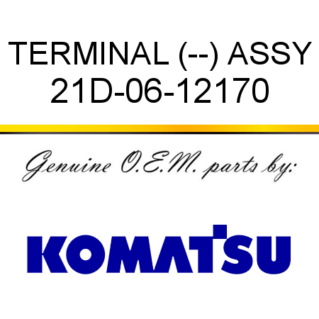 TERMINAL (--), ASSY 21D-06-12170