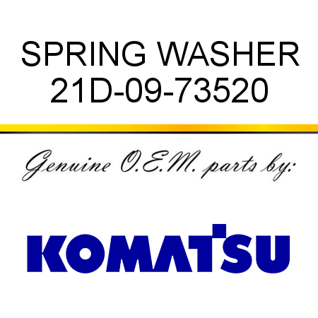 SPRING WASHER 21D-09-73520