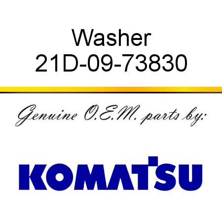 Washer 21D-09-73830