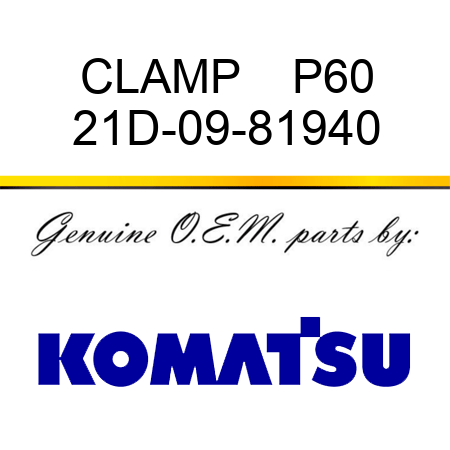 CLAMP    P60 21D-09-81940