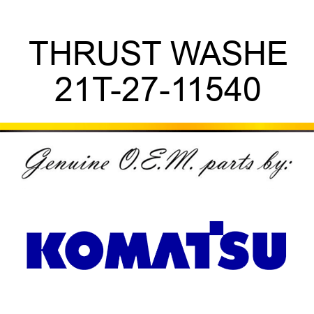 THRUST WASHE 21T-27-11540