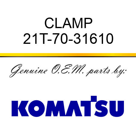CLAMP 21T-70-31610