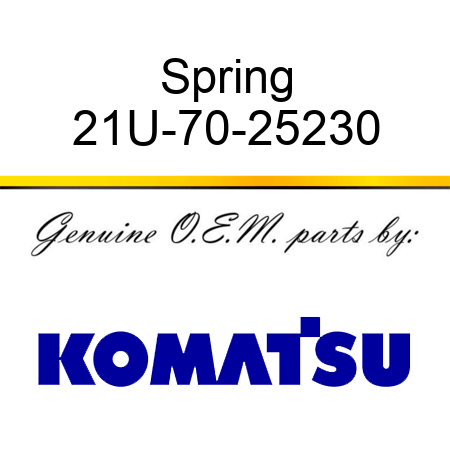 Spring 21U-70-25230