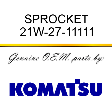 SPROCKET 21W-27-11111