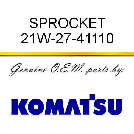 SPROCKET 21W-27-41110