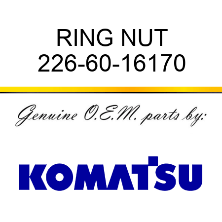 RING, NUT 226-60-16170