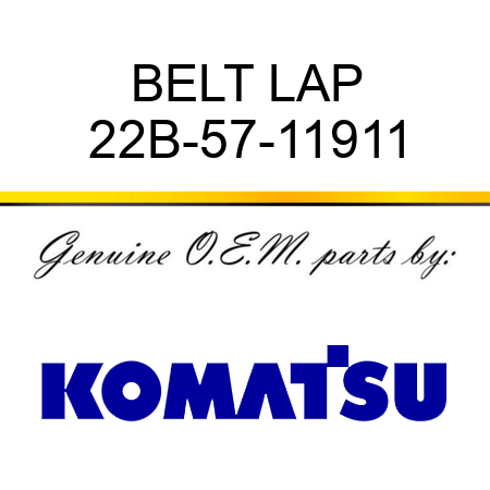 BELT, LAP 22B-57-11911