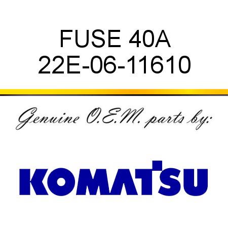 FUSE 40A 22E-06-11610