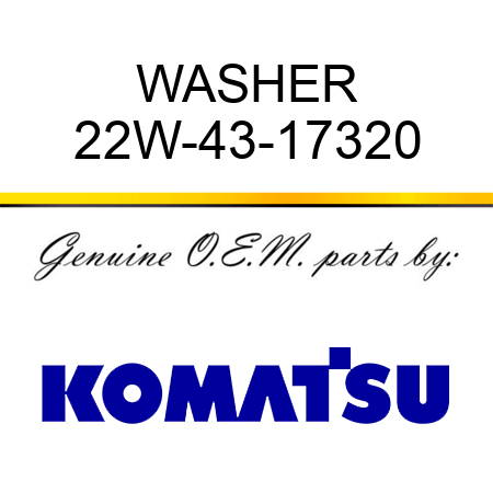 WASHER 22W-43-17320