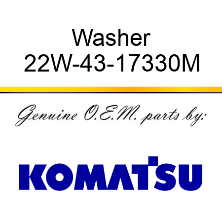 Washer 22W-43-17330M