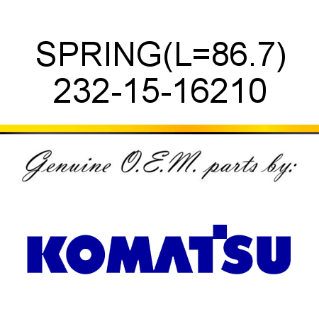 SPRING,(L=86.7) 232-15-16210