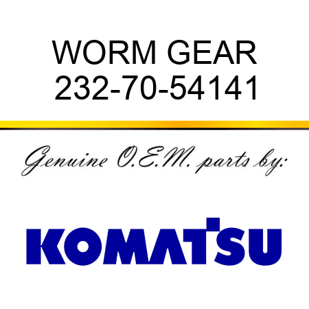 WORM GEAR 232-70-54141