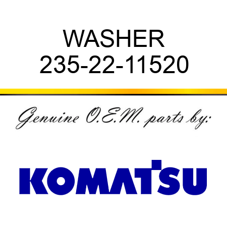 WASHER 235-22-11520