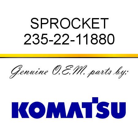 SPROCKET 235-22-11880