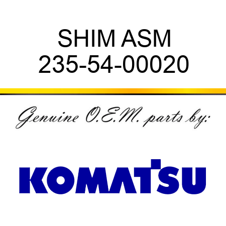 SHIM ASM 235-54-00020