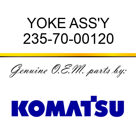 YOKE ASS'Y 235-70-00120