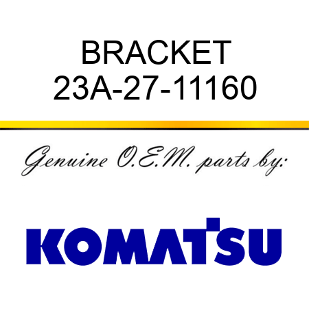 BRACKET 23A-27-11160