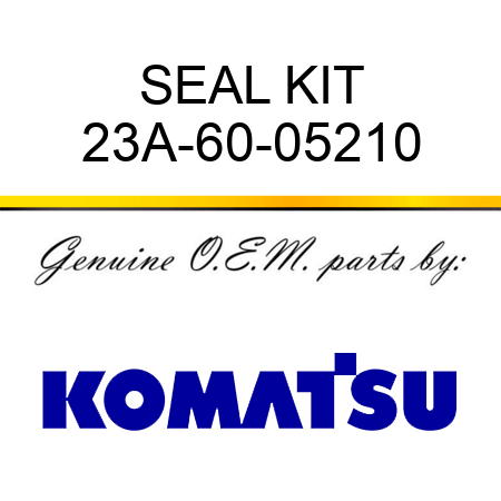 SEAL KIT 23A-60-05210