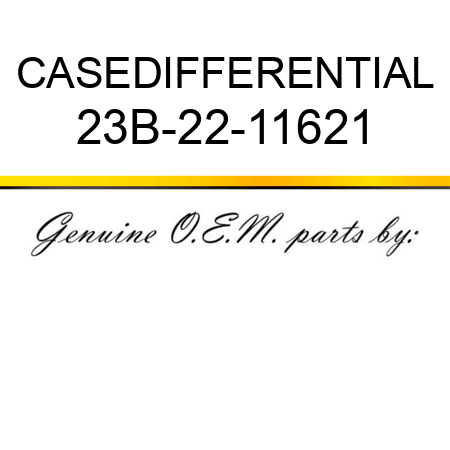 CASE,DIFFERENTIAL 23B-22-11621