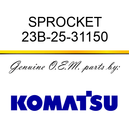 SPROCKET 23B-25-31150