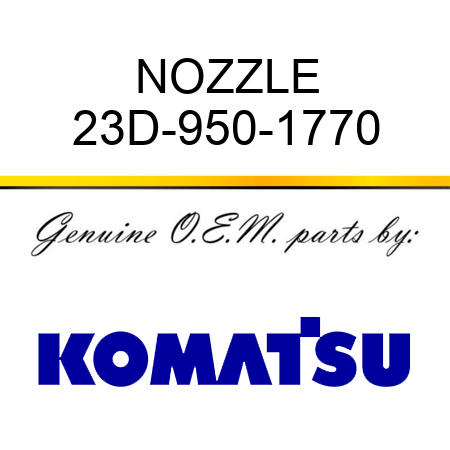 NOZZLE 23D-950-1770