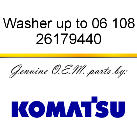 Washer, up to 06 108 26179440