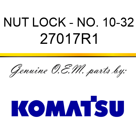 NUT, LOCK - NO. 10-32 27017R1