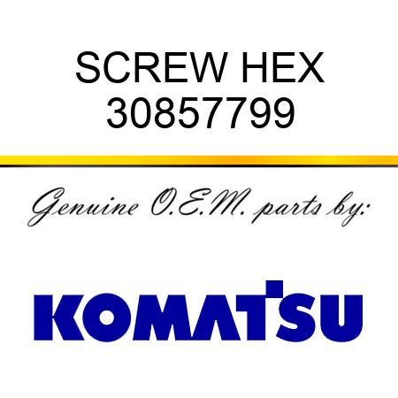 SCREW, HEX 30857799