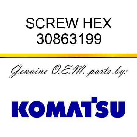 SCREW, HEX 30863199
