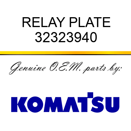 RELAY PLATE 32323940
