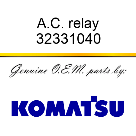 A.C. relay 32331040