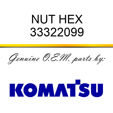 NUT HEX 33322099