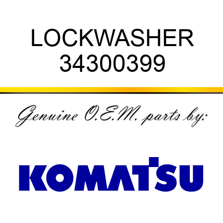 LOCKWASHER 34300399
