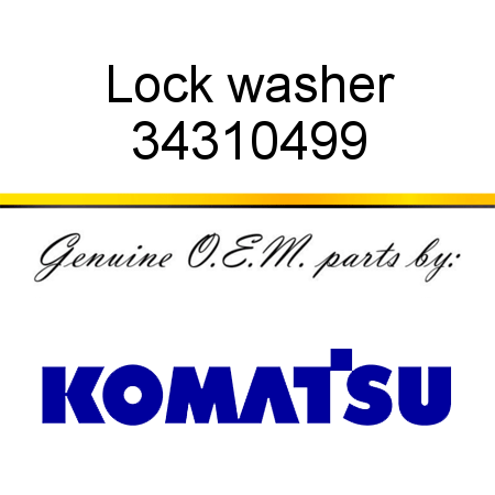 Lock washer 34310499