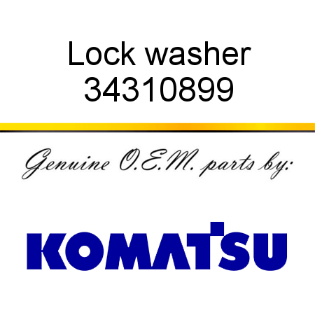 Lock washer 34310899