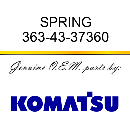 SPRING 363-43-37360