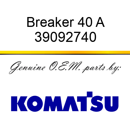 Breaker 40 A 39092740