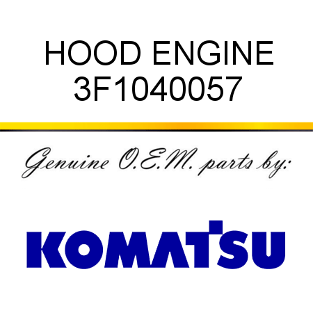 HOOD, ENGINE 3F1040057