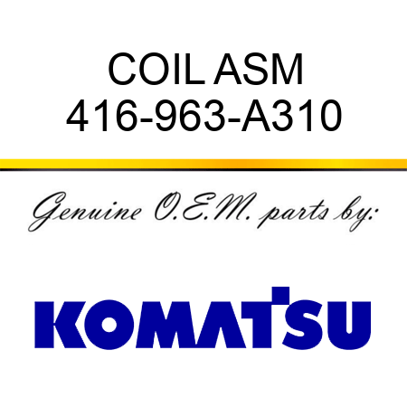 COIL ASM 416-963-A310