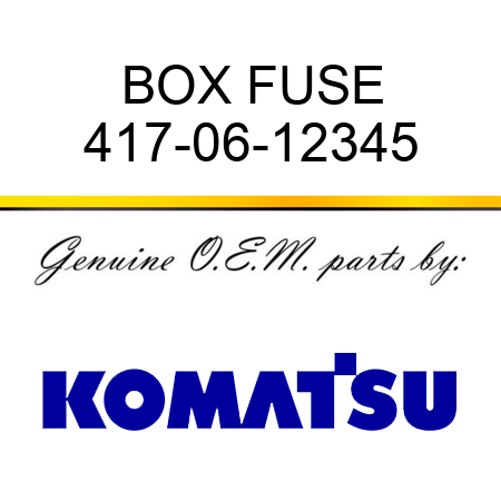 BOX FUSE 417-06-12345